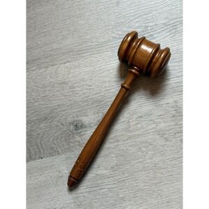 Vintage C R Gibson KC-115 Hardwood Judge Auction Gavel Bench Crafted in USA
